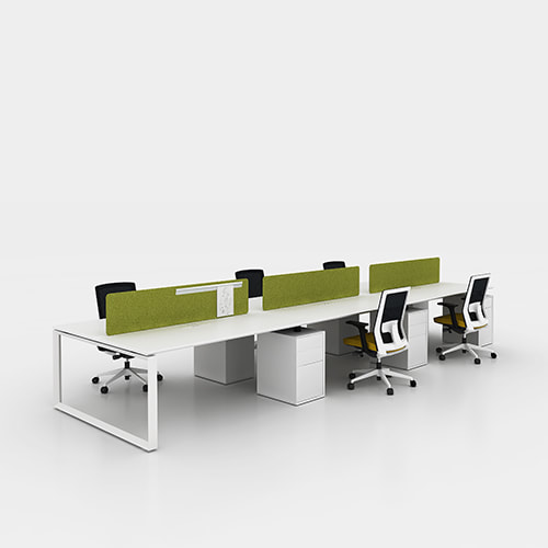 Modern office furniture set for 6 people